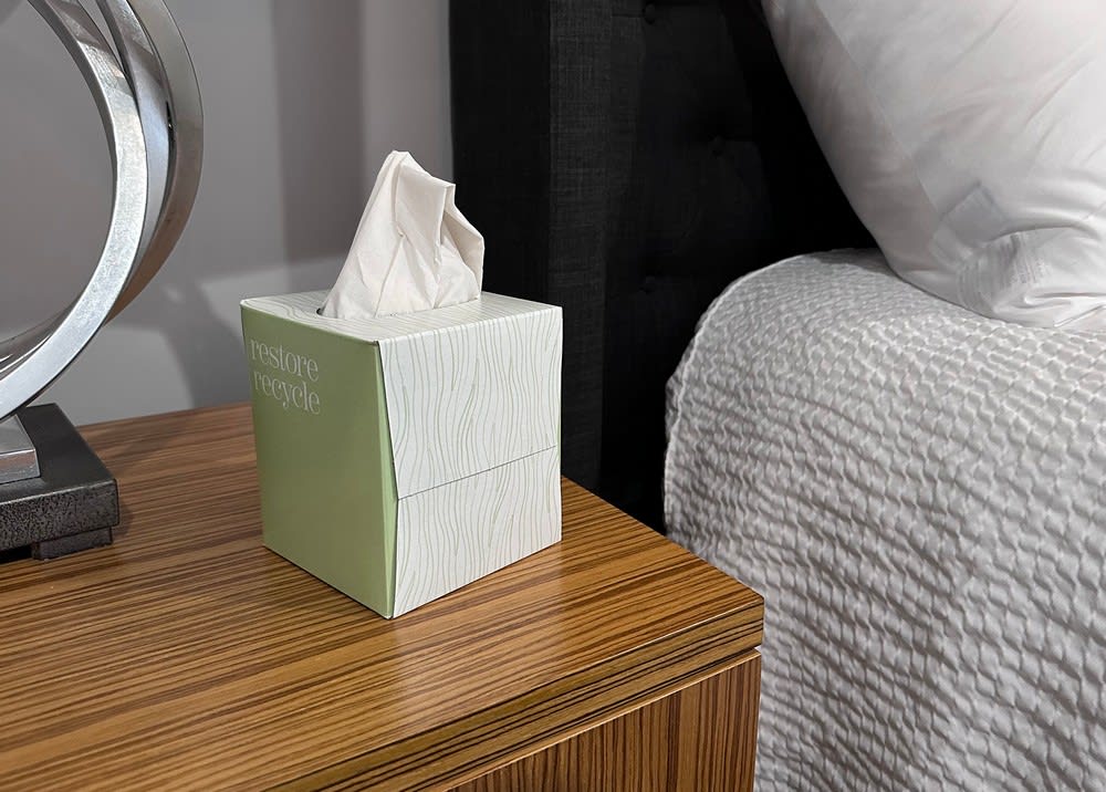 GuestSupply US | Renew 2-Ply Facial Tissue, Cube Box, 85 Sheets